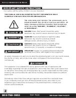 Preview for 2 page of SERV-WARE Select Series Installation Instructions And Care