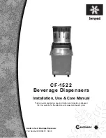 Servend CF-1522 Installation, Use & Care Manual preview