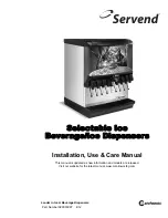 Servend SV-200 SCI Installation, Use & Care Manual preview