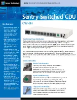 Server Technology CW-8H Specifications preview