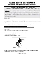 Preview for 2 page of ServiceMASTER Clean Oasis Ozone Generator Information & Operating Instructions