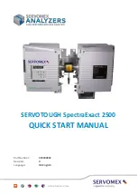 Preview for 1 page of Servomex 02500003E Quick Start Manual