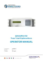 Servomex SERVOPRO FID Operator'S Manual предпросмотр