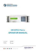 Preview for 1 page of Servomex SERVOPRO Plasma Operator'S Manual