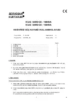 Preview for 1 page of SERVOSAN KURTARAN KU-S/60VDCX-1000VA Quick Start Manual