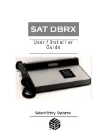 Предварительный просмотр 1 страницы SES SAT DBPX User/Installer Manual