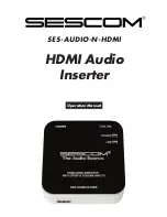 sescom SES-AUDIO-N-HDMI Operation Manual preview