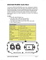 Preview for 2 page of sescom SES-DSLR-PROMIX User Manual