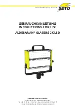 Seto ALDEBARAN GLADIUS 2K LED Instructions For Use Manual preview