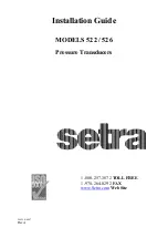 Предварительный просмотр 1 страницы Setra Systems 526 Installation Manual