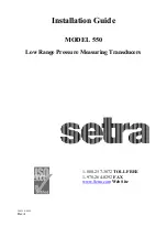 Предварительный просмотр 1 страницы Setra Systems 550 Installation Manual