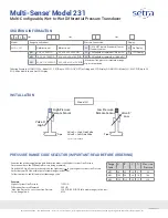 Предварительный просмотр 4 страницы Setra Systems Multi-Sense 231 Manual