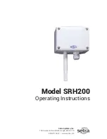 Предварительный просмотр 1 страницы Setra Systems SRH200 Operating Instructions Manual