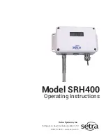 Setra Systems SRH400 Operating Instructions Manual preview