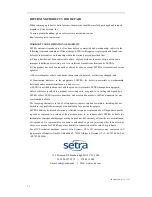 Предварительный просмотр 30 страницы Setra Systems SRIMV User'S Installation And Operation Manual