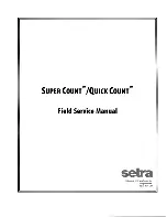 Preview for 1 page of Setra Systems Super Count Service Manual