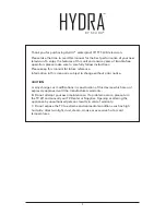 Предварительный просмотр 2 страницы Seura Hydra S-1913-19.1-HY.1 User Manual