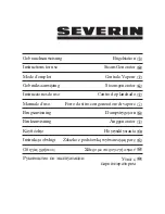 SEVERIN 3298 Instructions For Use Manual preview