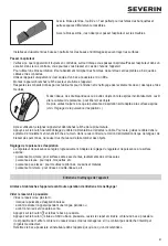 Preview for 21 page of SEVERIN 7089000 Instructions For Use Manual