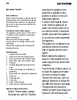 Preview for 9 page of SEVERIN Automatic Toaster Instructions For Use Manual