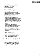 Preview for 9 page of SEVERIN CAFE CAPRICE KA 5700 Instructions For Use Manual