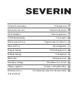 Preview for 1 page of SEVERIN Citrus fruit juicer Instructions For Use Manual