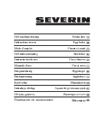 SEVERIN EGG BOILER - Instructions For Use Manual preview