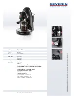 Preview for 1 page of SEVERIN ESPRESSO MAKERS Dimensions