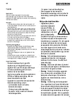 Предварительный просмотр 63 страницы SEVERIN Exquisit GS 270 NF Instructions For Use Manual