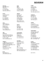 Preview for 67 page of SEVERIN FS 3610 Instructions For Use Manual