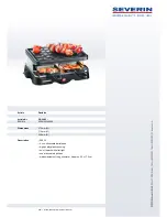 SEVERIN GRILL RG 2682 Dimensions preview