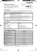 Предварительный просмотр 13 страницы SEVERIN GS 8857 Instructions For Use Manual