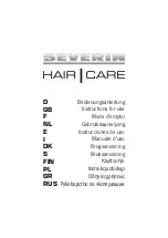 Предварительный просмотр 5 страницы SEVERIN HAIR CARE HS 0701 Instructions For Use Manual