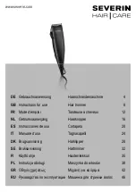 SEVERIN HAIR CARE HS-0707 Instructions For Use Manual preview