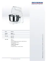 Preview for 1 page of SEVERIN HANDMIXER-SET HM 3819 Dimensions