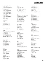 Preview for 57 page of SEVERIN HS 0707 Instructions For Use Manual