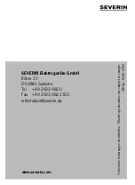 Preview for 60 page of SEVERIN HS 0707 Instructions For Use Manual