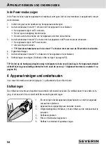 Предварительный просмотр 54 страницы SEVERIN HV 7146 Instruction Manual