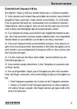 Preview for 7 page of SEVERIN HV 7166 Instruction Manual