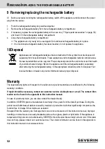 Preview for 32 page of SEVERIN HV 7166 Instruction Manual