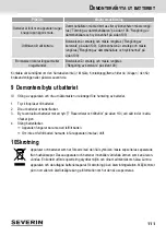 Preview for 111 page of SEVERIN HV 7166 Instruction Manual