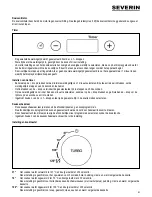 Предварительный просмотр 51 страницы SEVERIN James - The Wondermachine Instructions For Use Manual