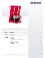 Preview for 1 page of SEVERIN KAFFEEAUTOMAT KA 4055 Dimensions