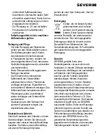 Preview for 7 page of SEVERIN KAFFEEAUTOMAT KA 4156 - Instructions For Use Manual