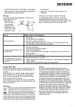 Предварительный просмотр 9 страницы SEVERIN KS 9809 Instructions For Use Manual