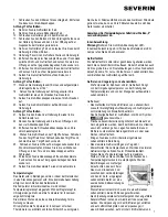 Предварительный просмотр 7 страницы SEVERIN KS 9876 Instruction Manual