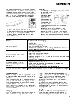 Предварительный просмотр 9 страницы SEVERIN KS 9876 Instruction Manual