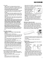 Предварительный просмотр 17 страницы SEVERIN KS 9876 Instruction Manual