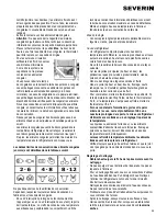 Предварительный просмотр 25 страницы SEVERIN KS 9876 Instruction Manual