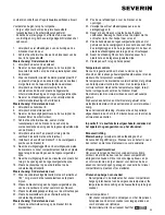 Предварительный просмотр 33 страницы SEVERIN KS 9876 Instruction Manual